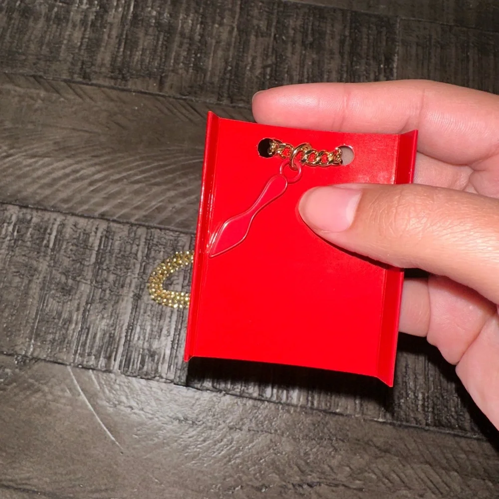 Christian Louboutin Red Signature shoe Silhouette Necklace - Picture 16 of 16